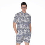 African Tribal Elephant Pattern Print Men's Rompers