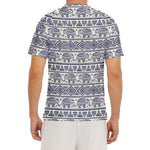 African Tribal Elephant Pattern Print Men's Short Sleeve Rash Guard