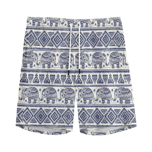 African Tribal Elephant Pattern Print Men's Sports Shorts