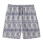African Tribal Elephant Pattern Print Men's Swim Trunks