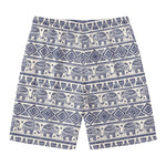 African Tribal Elephant Pattern Print Men's Swim Trunks