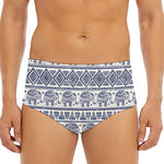 African Tribal Elephant Pattern Print Men's Triangle Swim Briefs