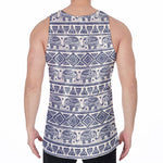 African Tribal Elephant Pattern Print Men's Velvet Tank Top