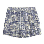 African Tribal Elephant Pattern Print Mesh Shorts