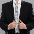 African Tribal Elephant Pattern Print Necktie