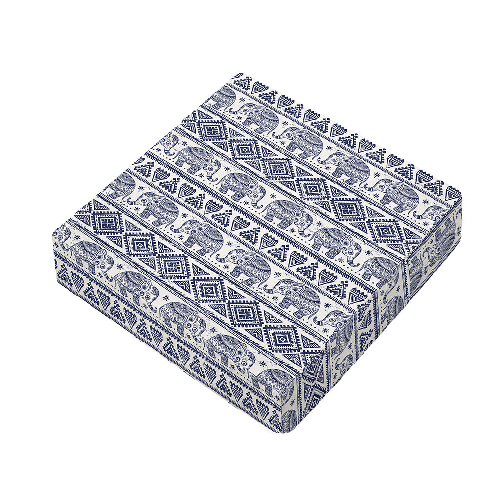 African Tribal Elephant Pattern Print Outdoor Seat Cushion Cover