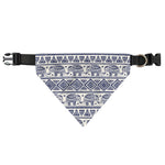 African Tribal Elephant Pattern Print Over The Collar Dog Bandana