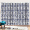 African Tribal Elephant Pattern Print Pencil Pleat Curtains