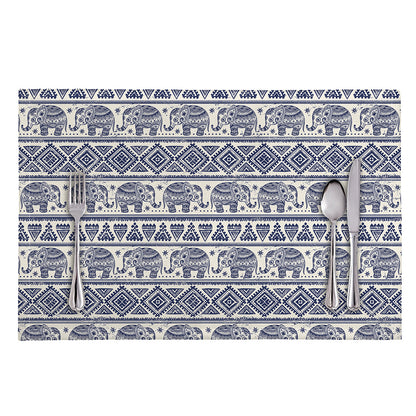 African Tribal Elephant Pattern Print Placemat