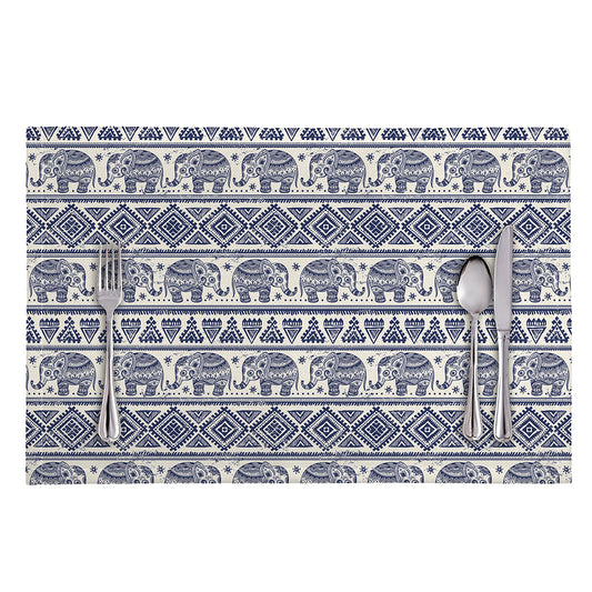 African Tribal Elephant Pattern Print Placemat