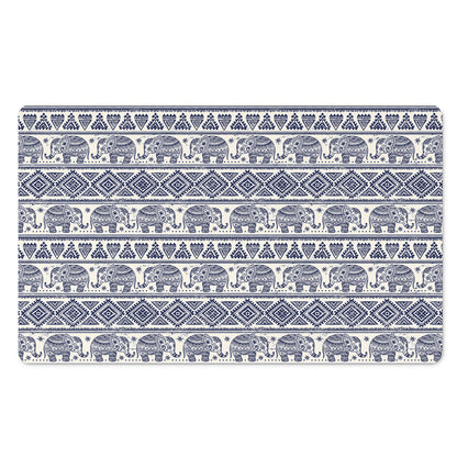 African Tribal Elephant Pattern Print Polyester Doormat