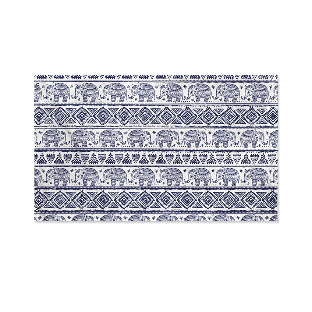 African Tribal Elephant Pattern Print Polyester Flag