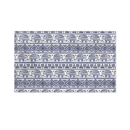 African Tribal Elephant Pattern Print Polyester Flag