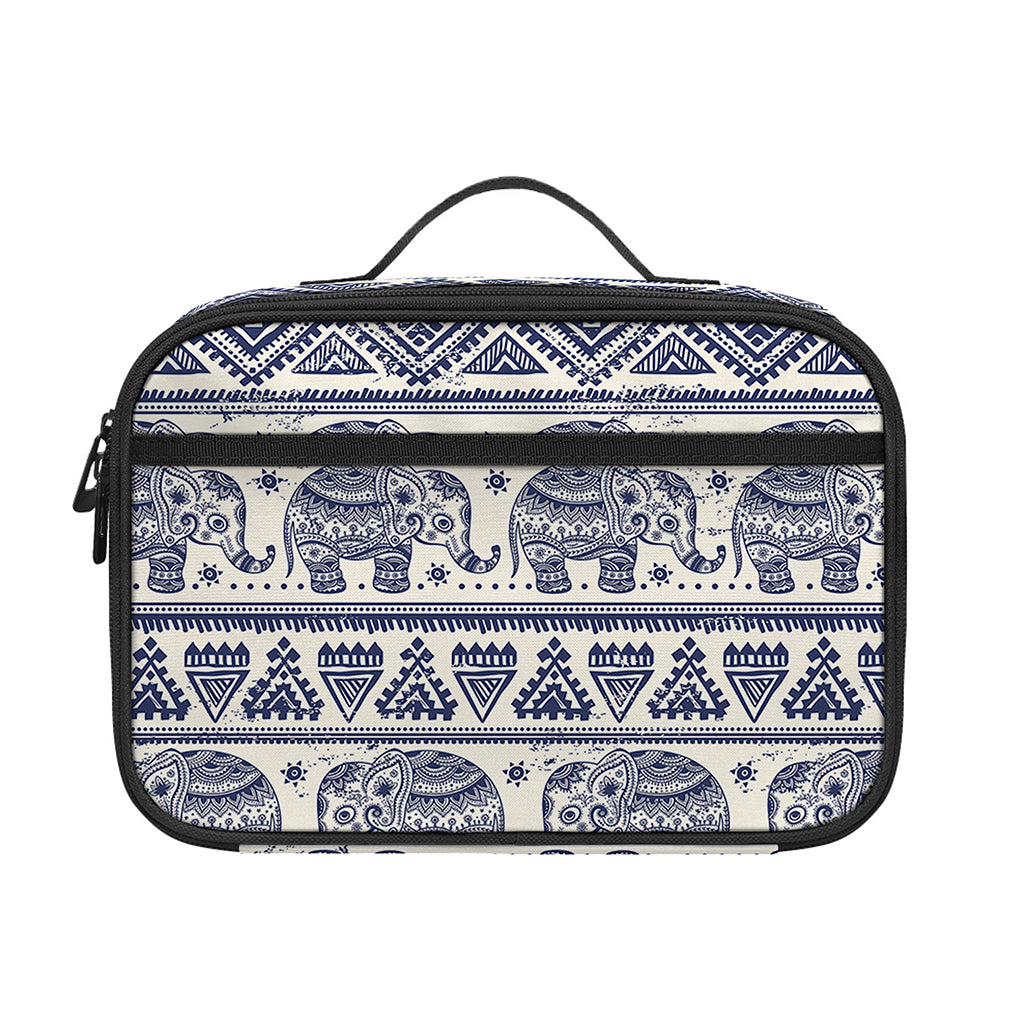 African Tribal Elephant Pattern Print Portable Lunch Bag