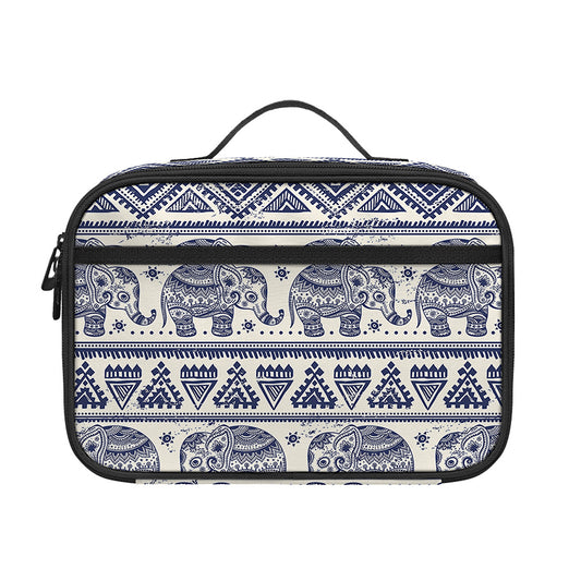 African Tribal Elephant Pattern Print Portable Lunch Bag