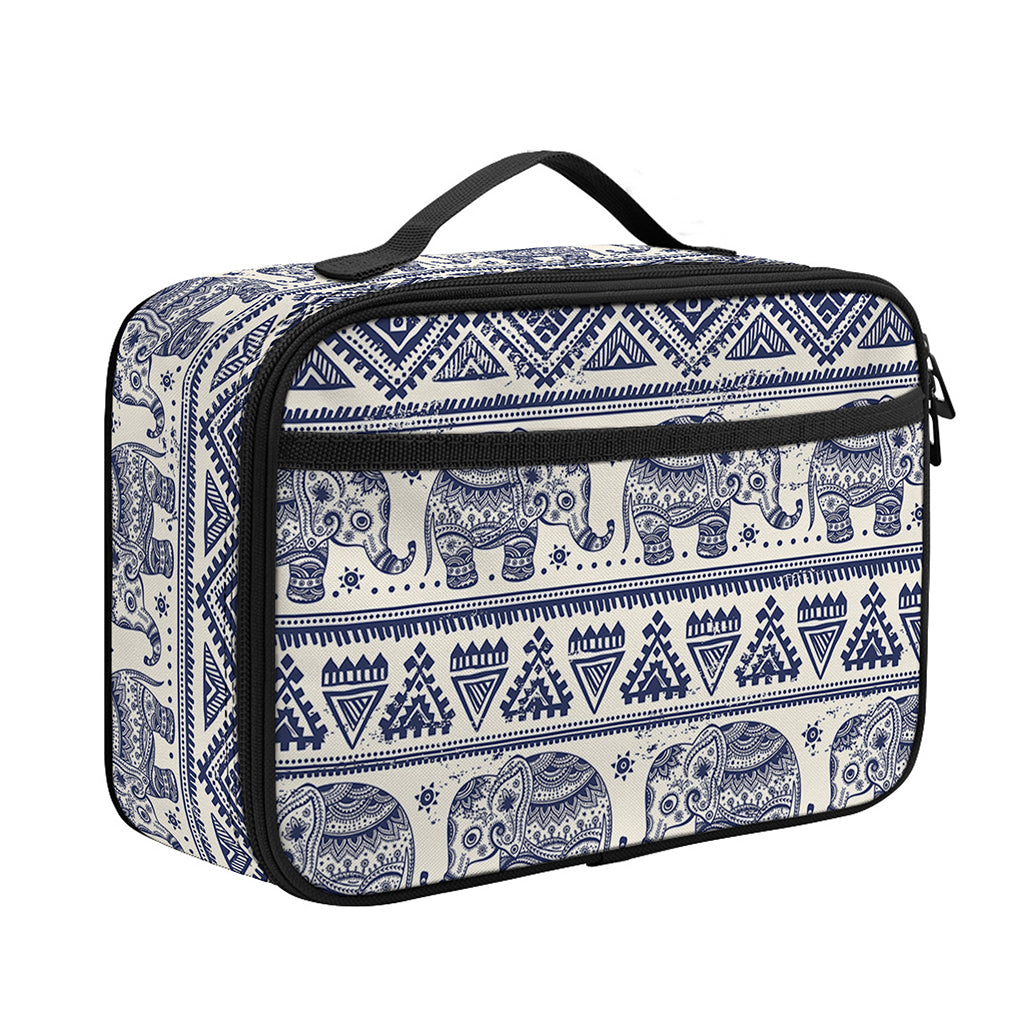 African Tribal Elephant Pattern Print Portable Lunch Bag