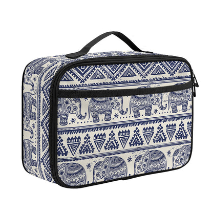 African Tribal Elephant Pattern Print Portable Lunch Bag
