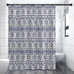 African Tribal Elephant Pattern Print Premium Shower Curtain