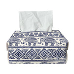 African Tribal Elephant Pattern Print Rectangle Tissue Box Cover