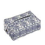 African Tribal Elephant Pattern Print Rectangle Tissue Box Cover