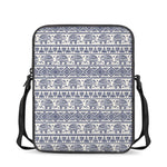 African Tribal Elephant Pattern Print Rectangular Crossbody Bag