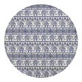 African Tribal Elephant Pattern Print Round Blanket