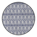 African Tribal Elephant Pattern Print Round Floor Mat
