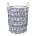 African Tribal Elephant Pattern Print Round Laundry Basket