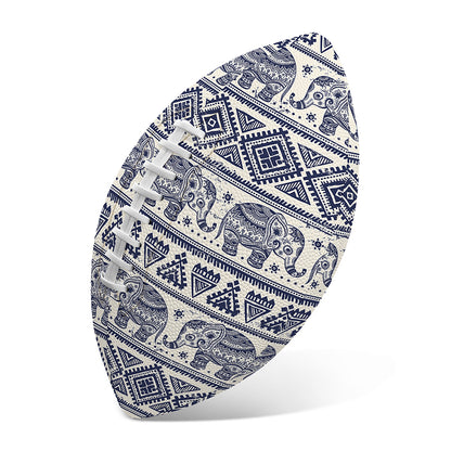African Tribal Elephant Pattern Print Rugby Ball