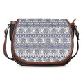 African Tribal Elephant Pattern Print Saddle Bag