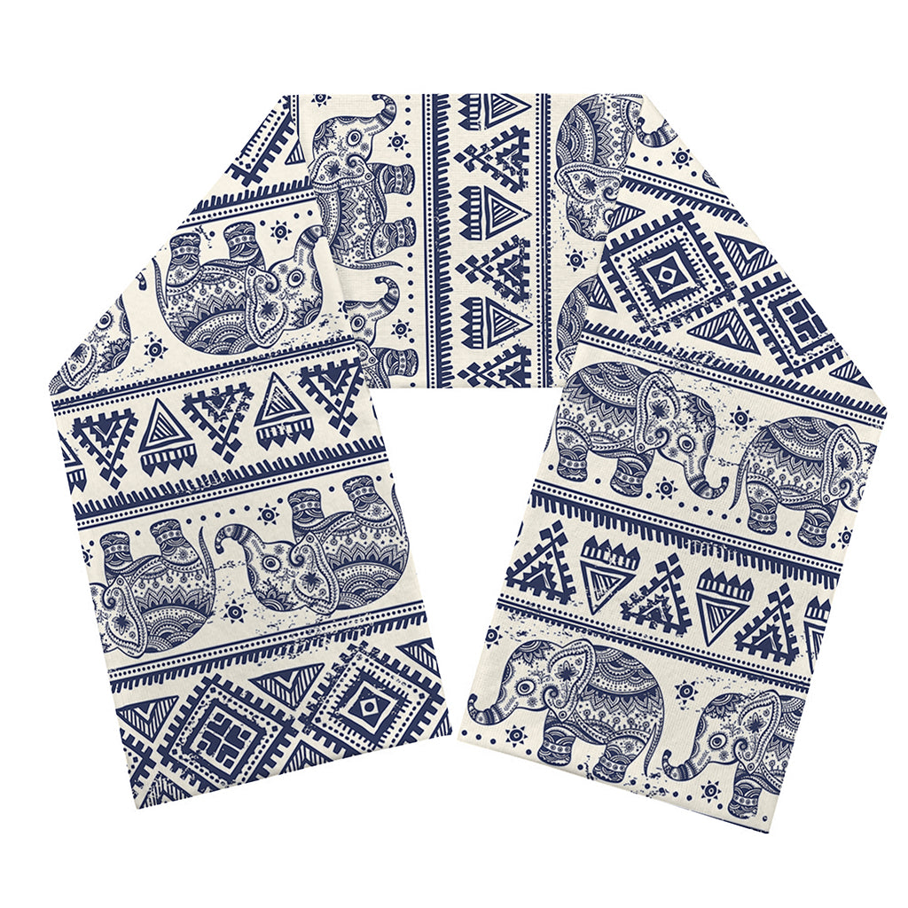 African Tribal Elephant Pattern Print Scarf