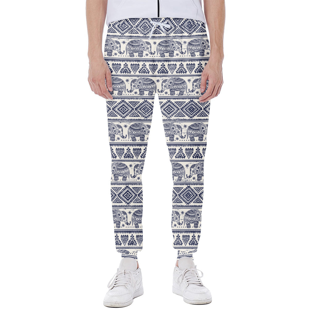 African Tribal Elephant Pattern Print Scuba Joggers