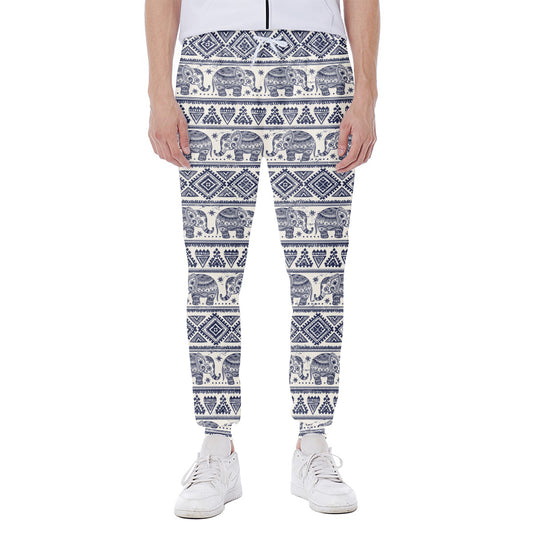 African Tribal Elephant Pattern Print Scuba Joggers