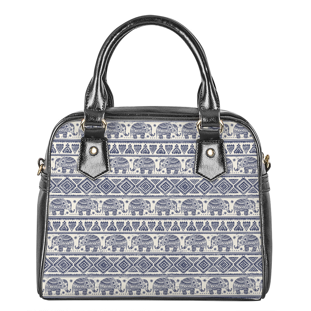 African Tribal Elephant Pattern Print Shoulder Handbag