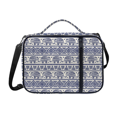 African Tribal Elephant Pattern Print Shoulder Strap Bible Bag