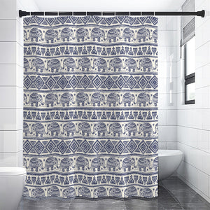 African Tribal Elephant Pattern Print Shower Curtain