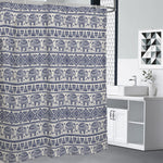 African Tribal Elephant Pattern Print Shower Curtain