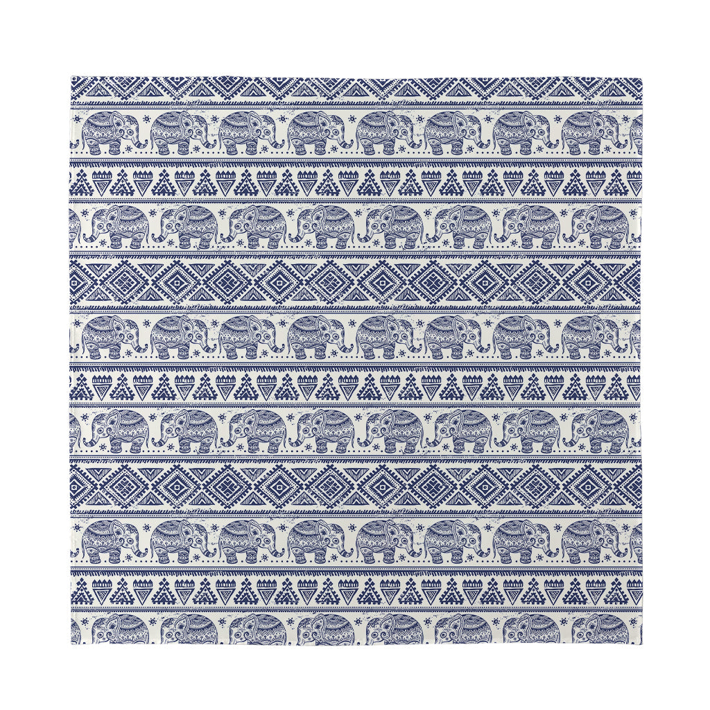 African Tribal Elephant Pattern Print Silk Bandana