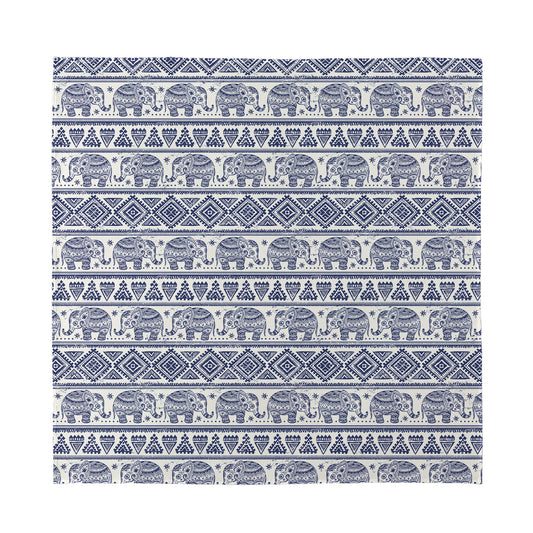 African Tribal Elephant Pattern Print Silk Bandana