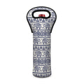 African Tribal Elephant Pattern Print Single Neoprene Wine Tote
