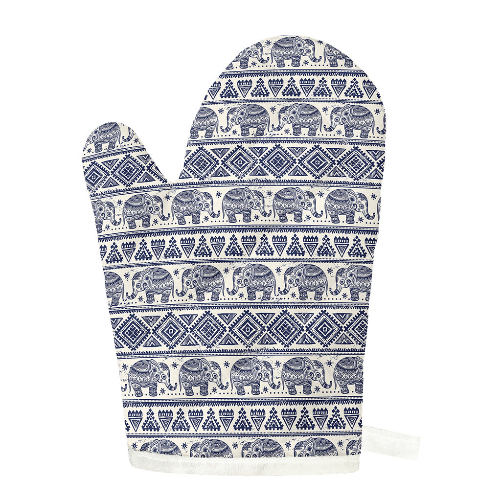 African Tribal Elephant Pattern Print Single Oven Mitt