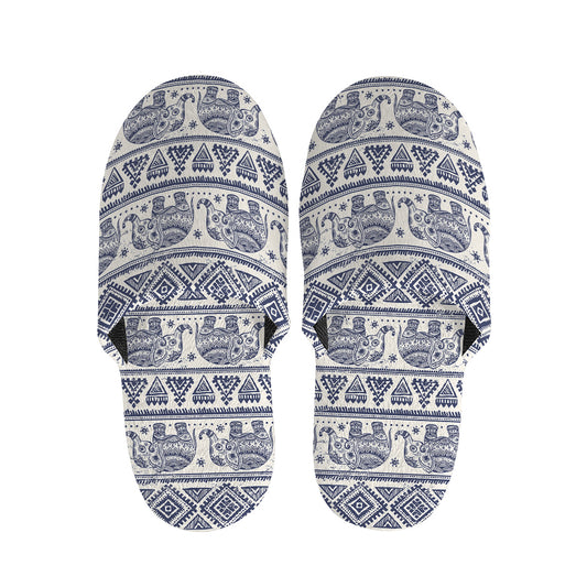 African Tribal Elephant Pattern Print Slippers