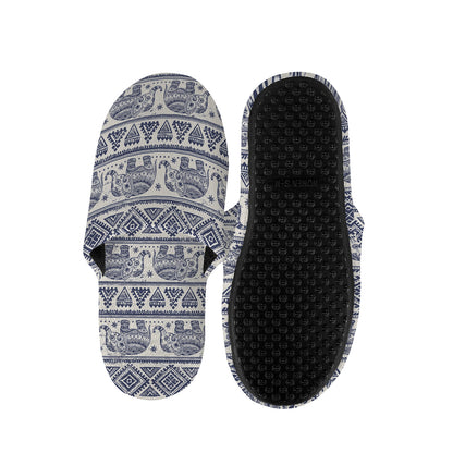 African Tribal Elephant Pattern Print Slippers