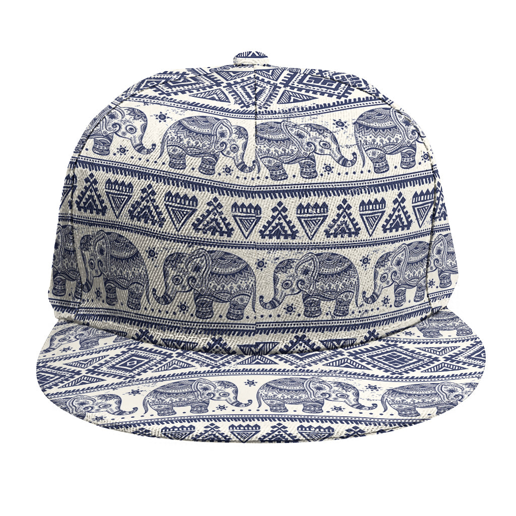 African Tribal Elephant Pattern Print Snapback Cap