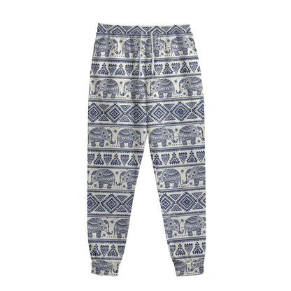 African Tribal Elephant Pattern Print Sweatpants