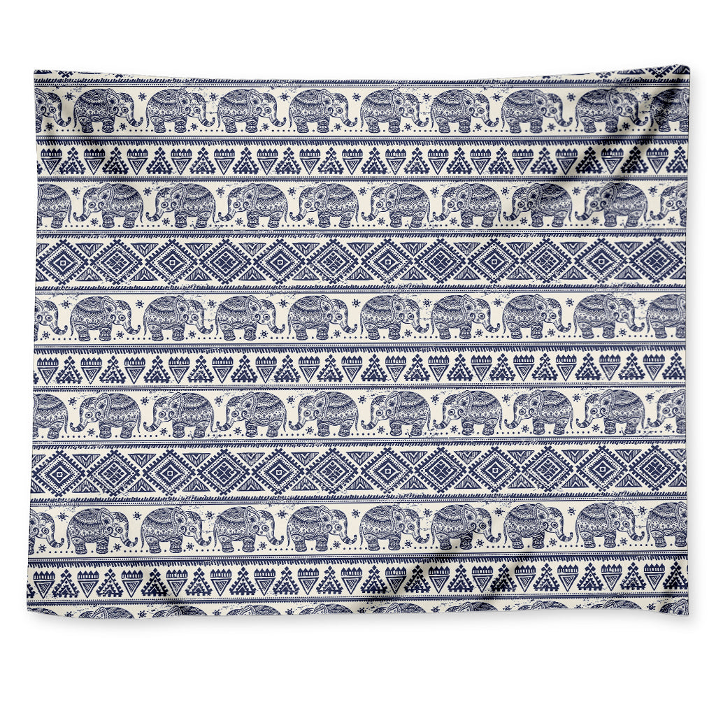 African Tribal Elephant Pattern Print Tapestry