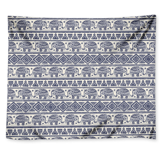 African Tribal Elephant Pattern Print Tapestry