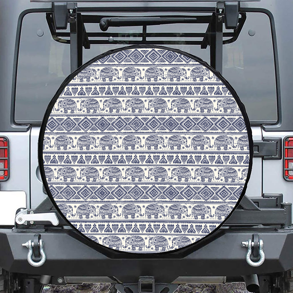 African Tribal Elephant Pattern Print Tire Cover