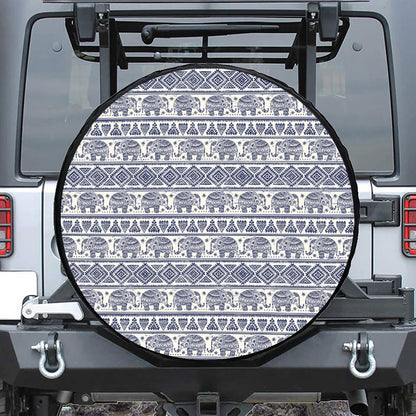 African Tribal Elephant Pattern Print Tire Cover