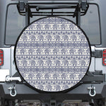 African Tribal Elephant Pattern Print Tire Cover